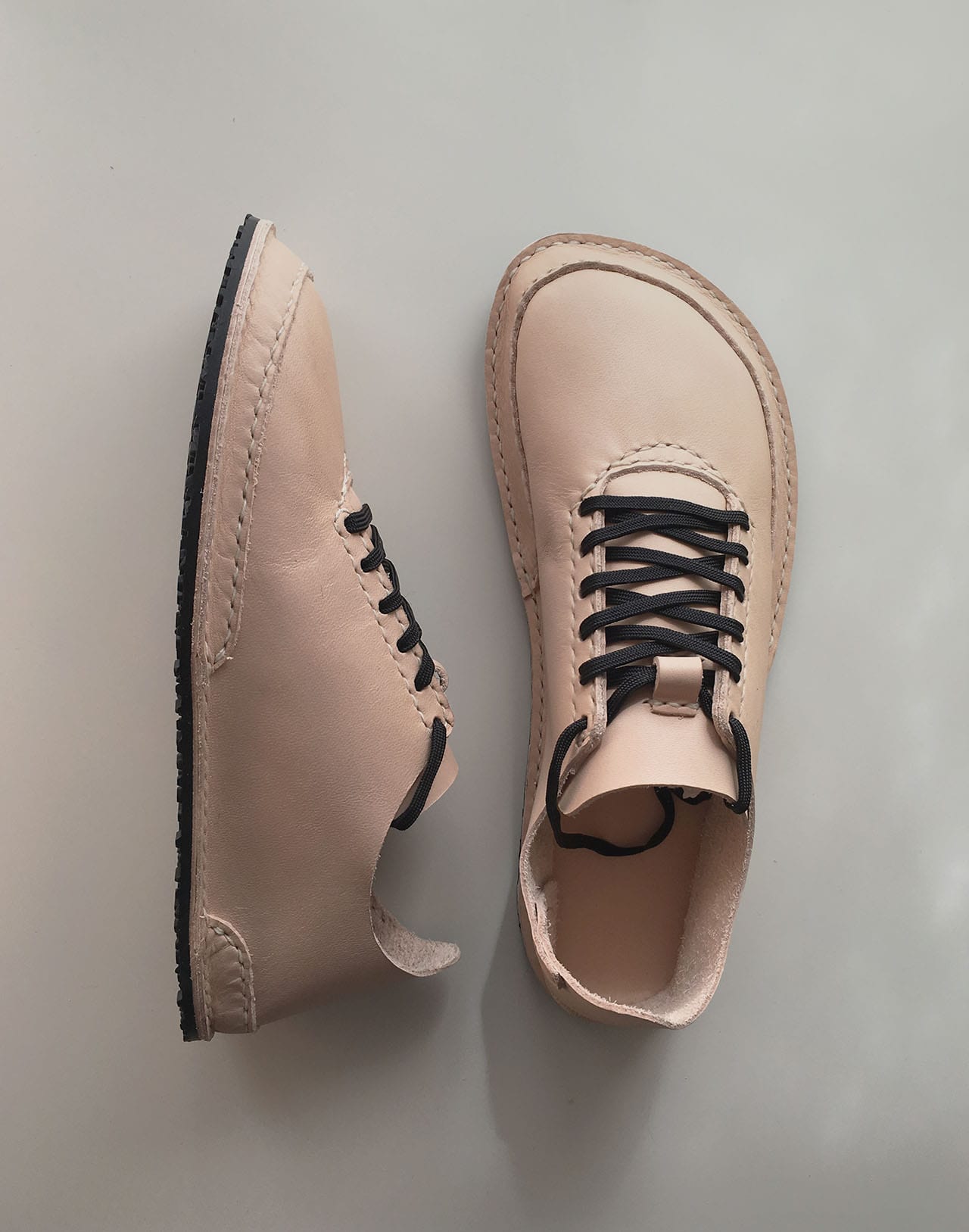 DIY Trail running shoes taned leather-min